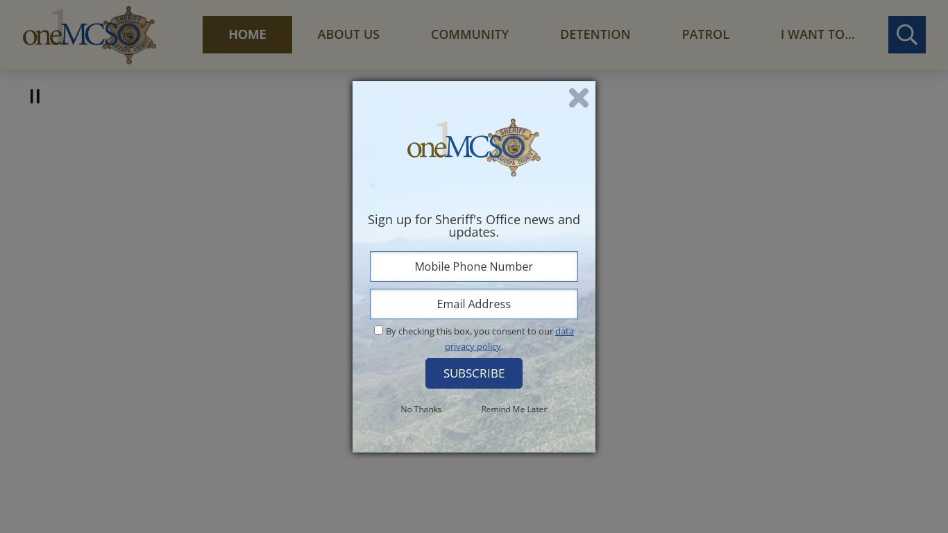 Maricopa County Sheriff's Office | Home